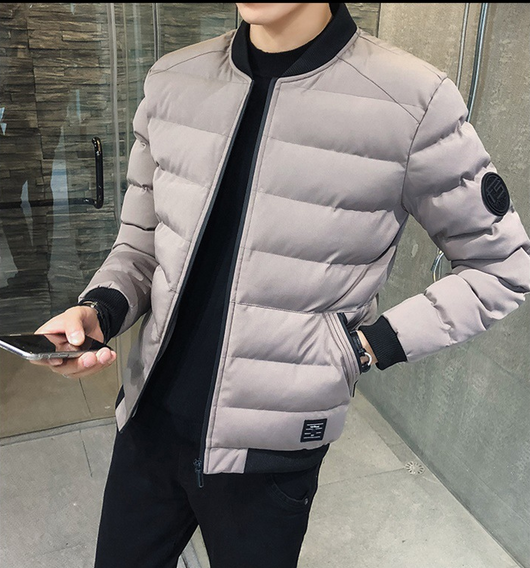 Chaqueta Acolchada con Cuello de Pie para Hombre - Estilo Béisbol - Image 3