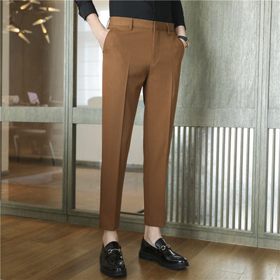 Pantalones de Traje Casual Primavera-Verano con Drapeado y Stretch Cómodo - Image 10