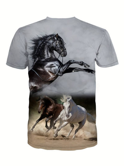 Camiseta Manga Corta con Impresión 3D para Hombre - Image 22