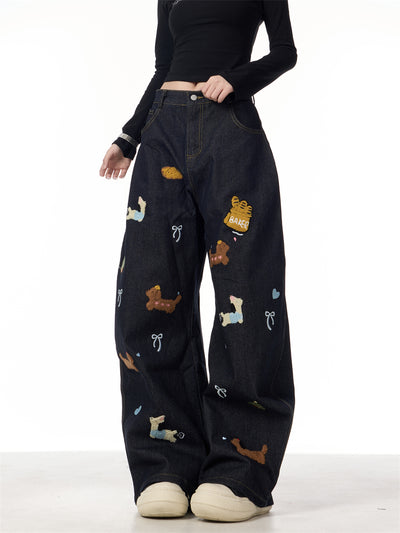 Pantalones Jeans Anchos Patchwork Salchicha Mujer - Casual y Cómodo - Image 17