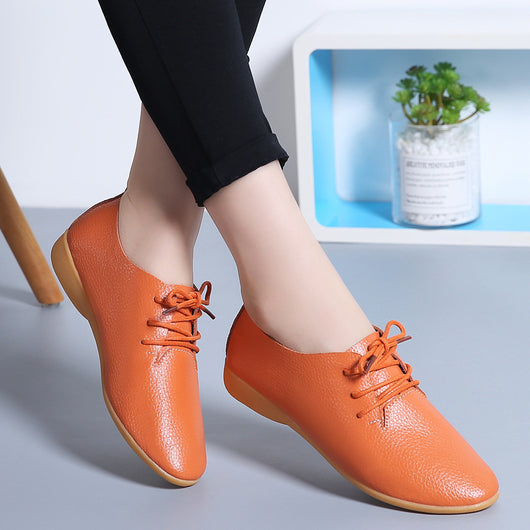 Zapatos Blancos Planos Clásicos Estilo Británico para Mujer - Image 7