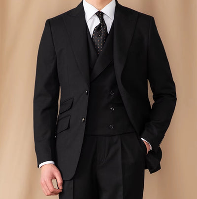 Traje Ejecutivo Tres Piezas Lana Pura Color Sólido - Image 8