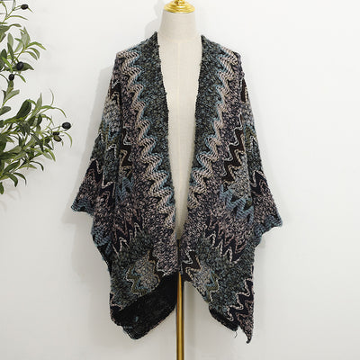 Chal Tejido Bohemio con Bolsillos - Abrigo Versátil - Image 7