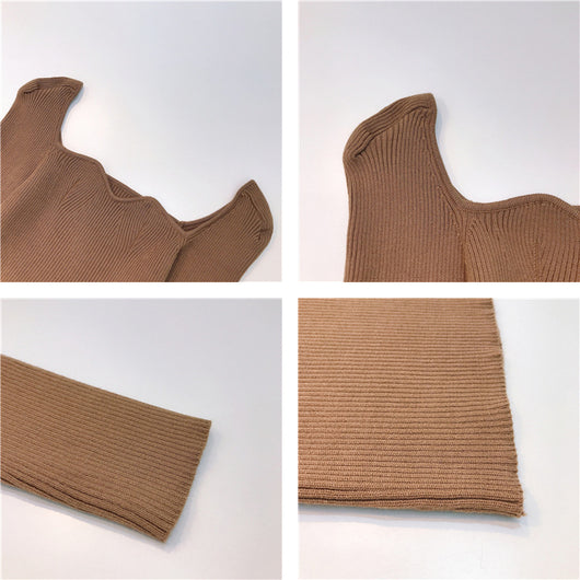Suéter Tejido Cuello Onda Ajustado Efecto Reductor - Image 11