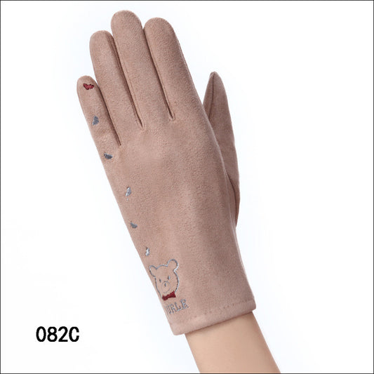 Guantes de Invierno Táctiles Impermeables de Ante