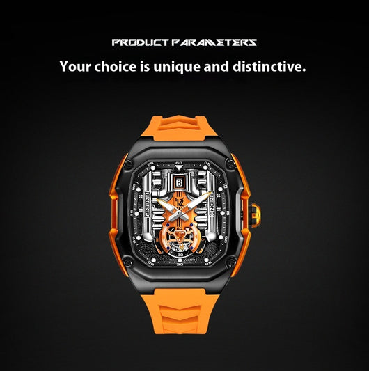 Reloj para Hombre con Fondo Transparente y Diseño Tridimensional - Image 6