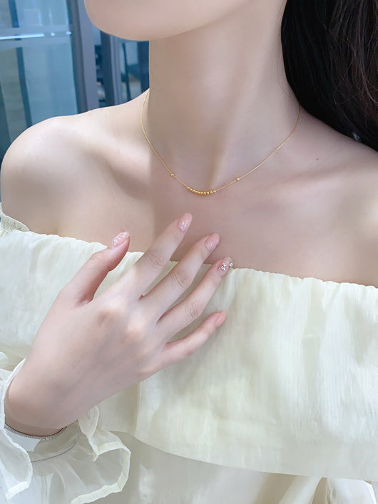 Collar de Oro 18K Chopin con Dije de Cuentas de la Suerte - Image 13