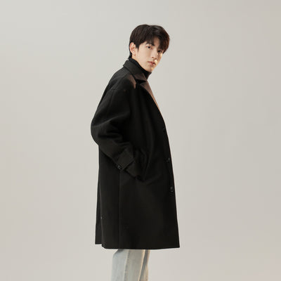 Abrigo de Lana Estilo Coreano Cuello Solapa Elegante - Image 2