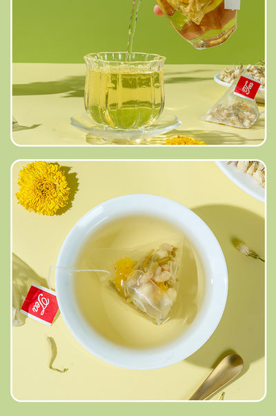 Set de Té de Jazmín, Crisantemo y Flores de Oro Plata en Bolsitas Individuales - Image 7