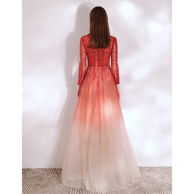 Vestido de Fiesta Rojo Elegante de Alta Gama para Mujer - Image 6
