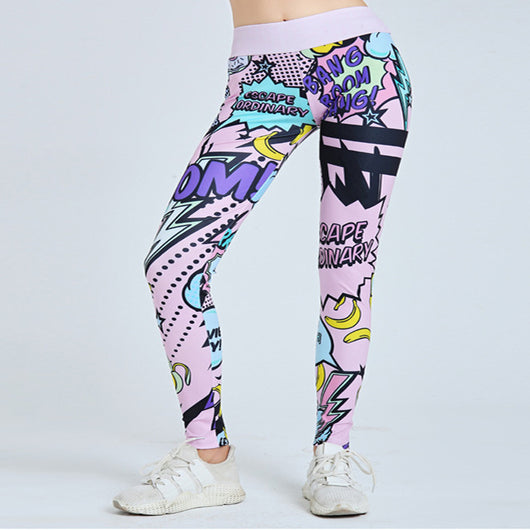 Mallas Capri de Yoga con Estampado Digital de Patrones Europeos y Americanos - Image 4