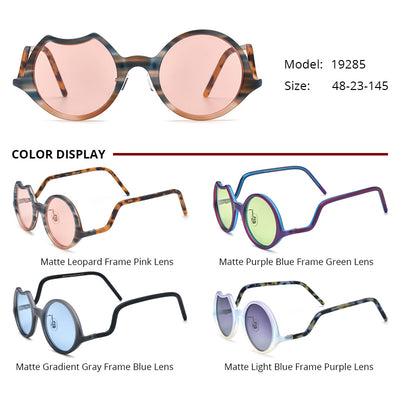 Gafas de Sol Unisex Bicolor con Diseño Irregular Mate - Image 2