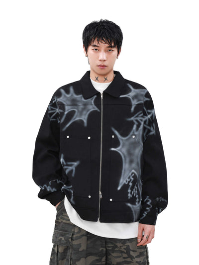 Chaqueta Urbana Unisex con Cierre de Cremallera - Estilo Graffiti Primavera Otoño - Image 2