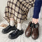 Zapatos Retro Británicos con Tacón Grueso y Puntera Redonda