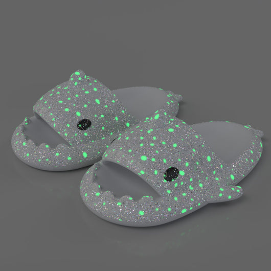 Pantuflas Tiburón con Luz Nocturna Diseño Noche Estrellada - Zapatillas de Casa para Parejas - Image 14