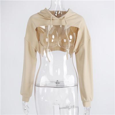 Sudadera con Hombros Caídos y Detalles Recortados - Image 5