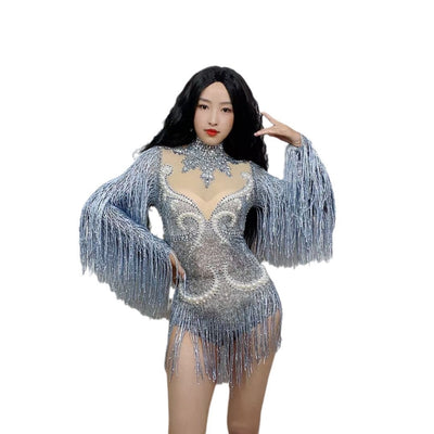 Jumpsuit Elegante para Mujer con Detalles de Perlas y Borlas - Image 5