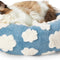 Cama Donut para Gatos y Perros Pequeños - Cama Calmante Moderna con Funda Jacquard Suave