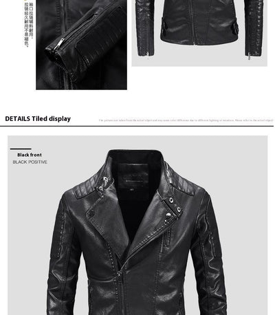 Chaqueta de Cuero PU con Forro Polar para Hombre - Estilo Moderno - Image 10