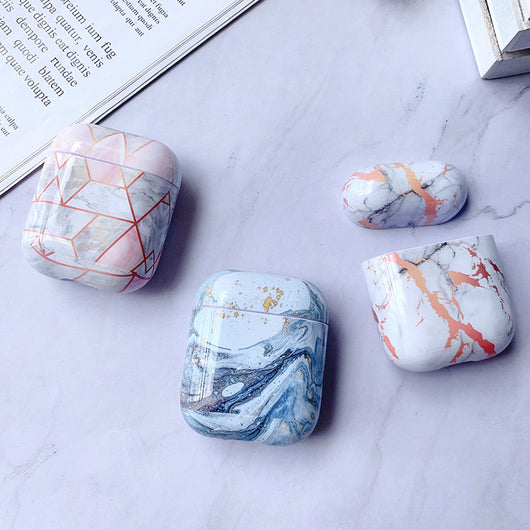 Funda de Mármol Blanco Compatible con AirPods - Protección Premium - Image 3