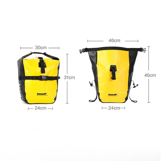 Juego de Alforjas Impermeables para Bicicleta - Canasta Delantera y Mochila Trasera - Image 3