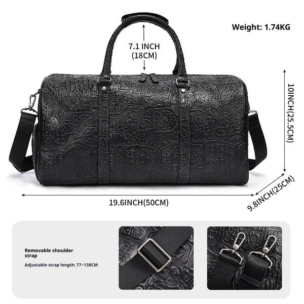 Bolso para Hombre con Diseño Embosado Retro