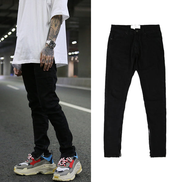 Pantalones Vaqueros Negros Elásticos