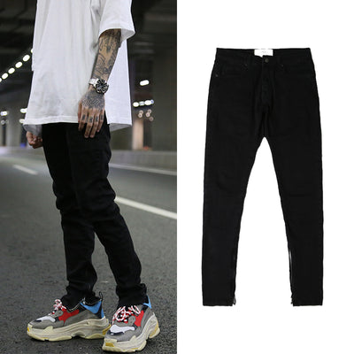 Pantalones Vaqueros Negros Elásticos
