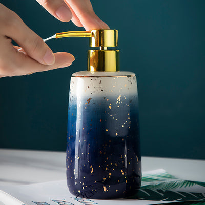 Juego de Baño Cerámica Degradado Azul para Parejas - Image 7