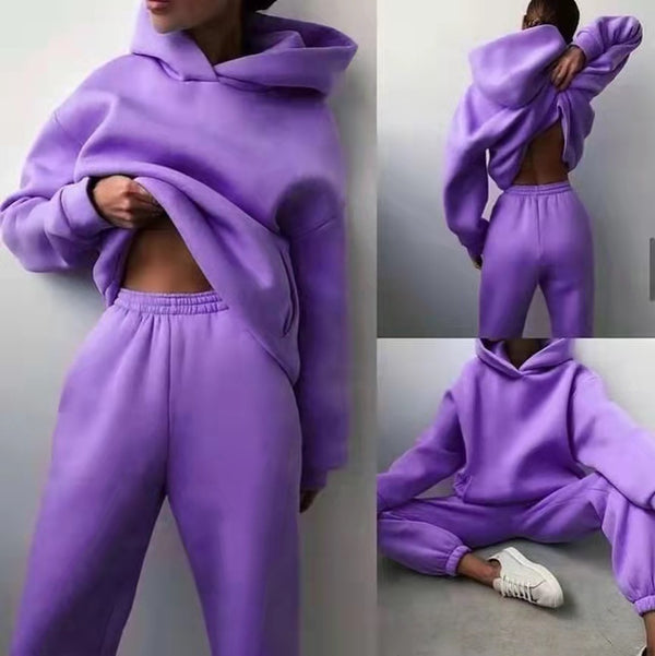 Conjunto Deportivo Mujer con Capucha - Sudadera y Pantalón Cómodo