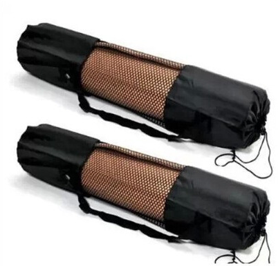 Bolsa de Yoga Mesh Negra Portátil con Correa Ajustable - Image 3