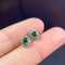 Aretes de Plata Esterlina con Diopsida Esmeralda