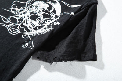 Playera de Manga Corta con Bordado Ukiyo-e - Image 3