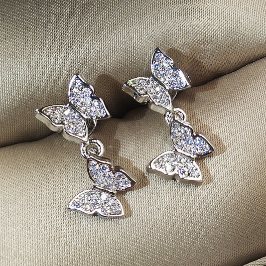 Aretes de Diamante con Moño - Image 2