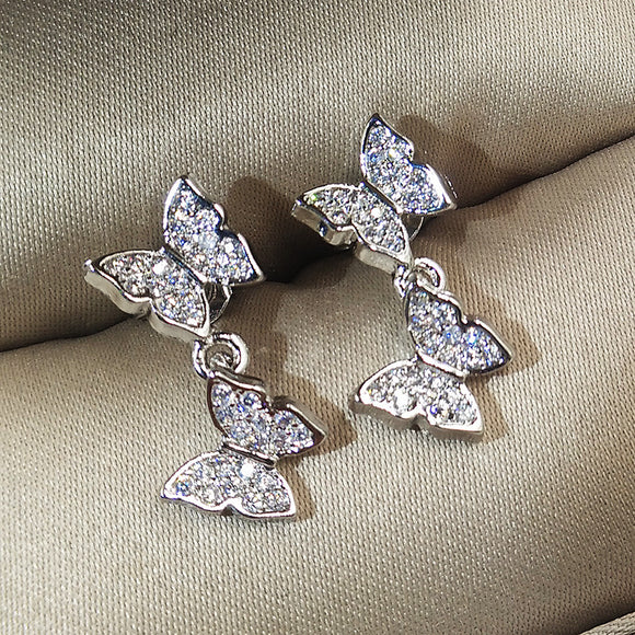 Aretes de Diamante con Moño