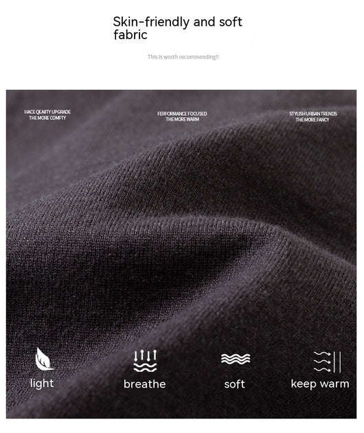 Suéter Urbano de Terciopelo Juan para Hombre - Cuello Alto Liso Otoño - Image 8