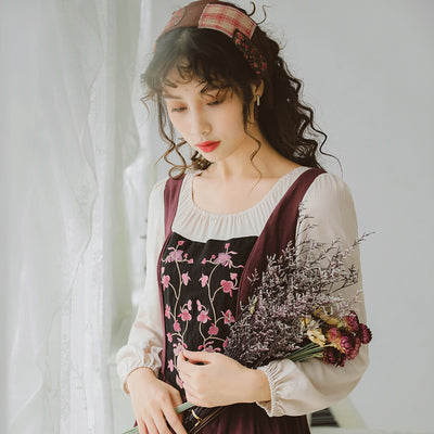 Vestido Hada Pastoril de Manga Larga Estilo Vintage - Image 5