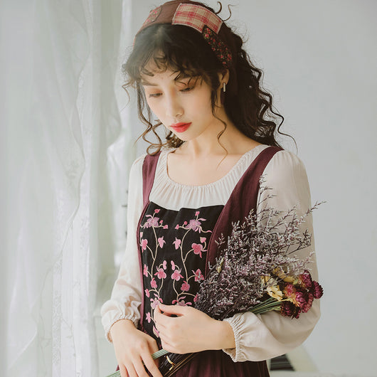 Vestido Hada Pastoril de Manga Larga Estilo Vintage - Image 5