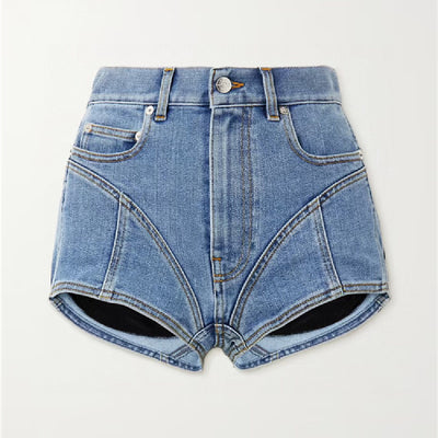 Shorts Denim Ajustado Cintura Alta - Image 13