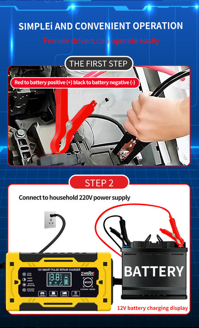 Cargador Inteligente 12V para Baterías de Auto y Moto - Image 22