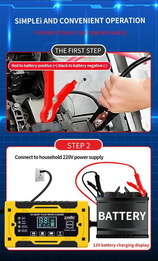 Cargador Inteligente 12V para Baterías de Auto y Moto - Image 22