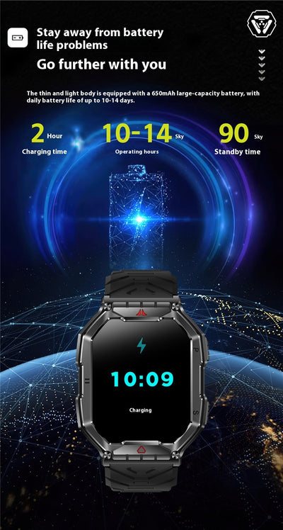 Reloj Inteligente KR82 con Llamadas Bluetooth, Monitor Cardíaco y Presión Arterial - Image 10