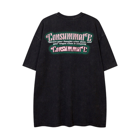 Playera Artística de Algodón con Estampado de Pintura al Óleo para Hombre - Image 12