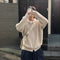 Men's Autumn-Winter Knitted Jacket Sweater with Double Zipper and Hood