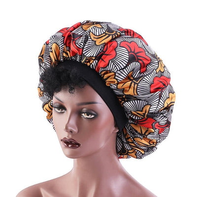 Sombrero Redondo Estampado de Satén con Elasticidad para Mujer - Image 3