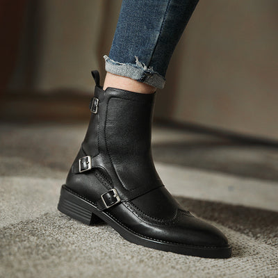 Botas Martin de Tacón Grueso para Mujer - Primavera y Otoño - Image 13