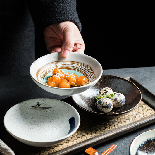 Cuenco Japonés Poco Profundo con Condimentos para Verduras - Image 14