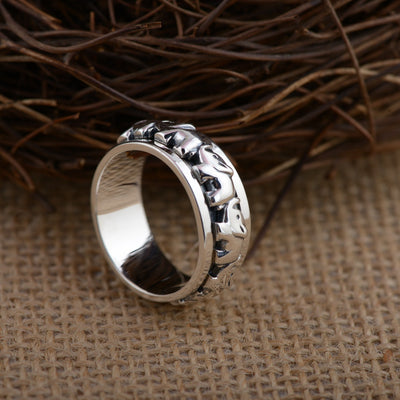 Anillo Giratorio de Plata Tailandesa 925 Retro para Dedo Índice - Image 4