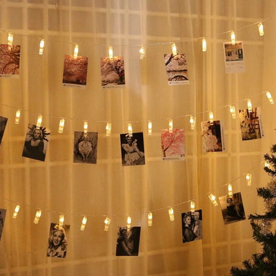 Guirnalda de Luces LED con Pinzas para Fotos - Image 10