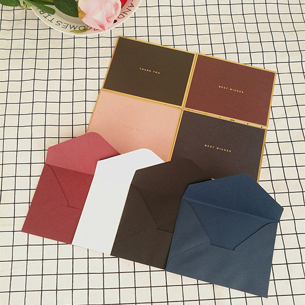 Tarjetas de Negocio Pequeñas con Borde Dorado Quartet